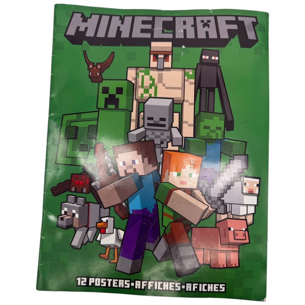 Minecraft Trends International 12 Poster Book Jinx‎ Mojang Art Collection Used